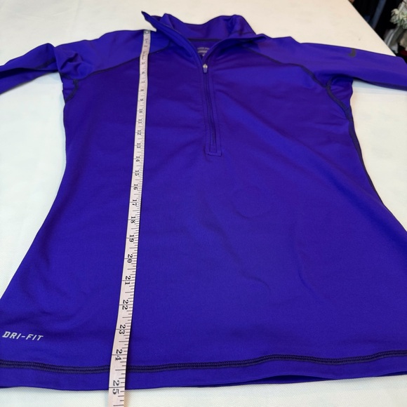 Nike Pro Purple Dri Fit Half Zip Shirt - Picture 13 of 16